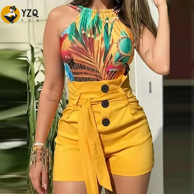 Summer Zara - Y2K Pantaloncini frontali con bottoni solidi