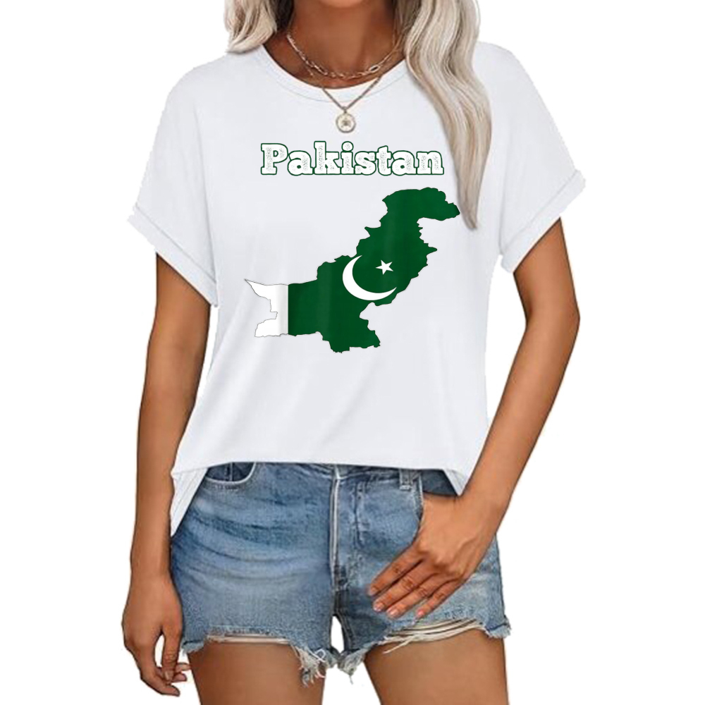 Summer Clothing Pakistan - Maglietta con Bandiera del Pakistan per