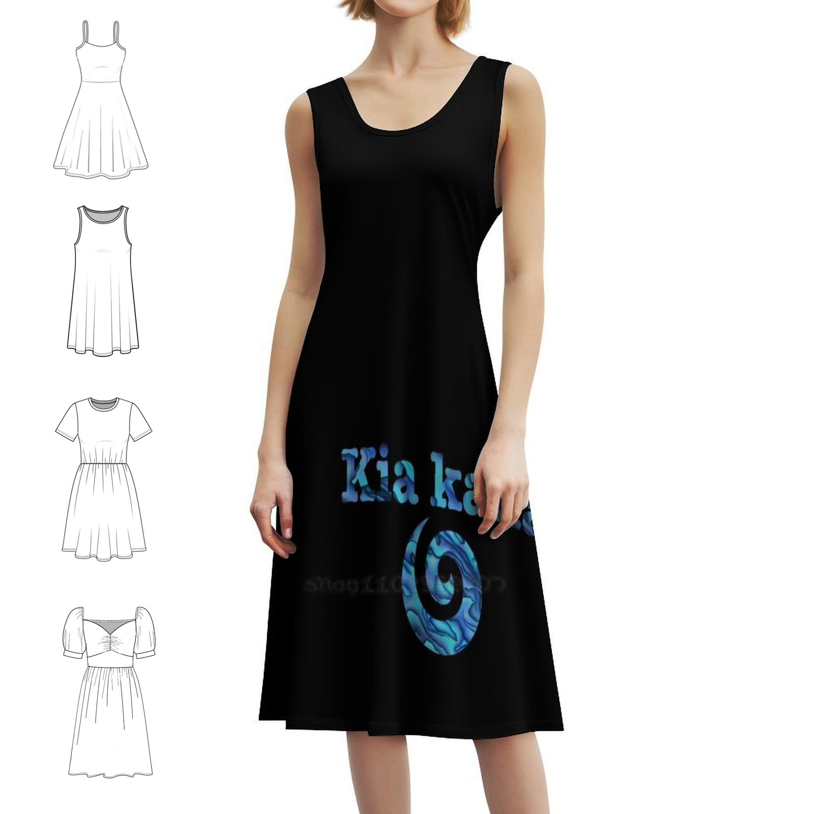 Kaha Koru Abito con scollo a c - Summer Clothing Nz recensione e prezzo