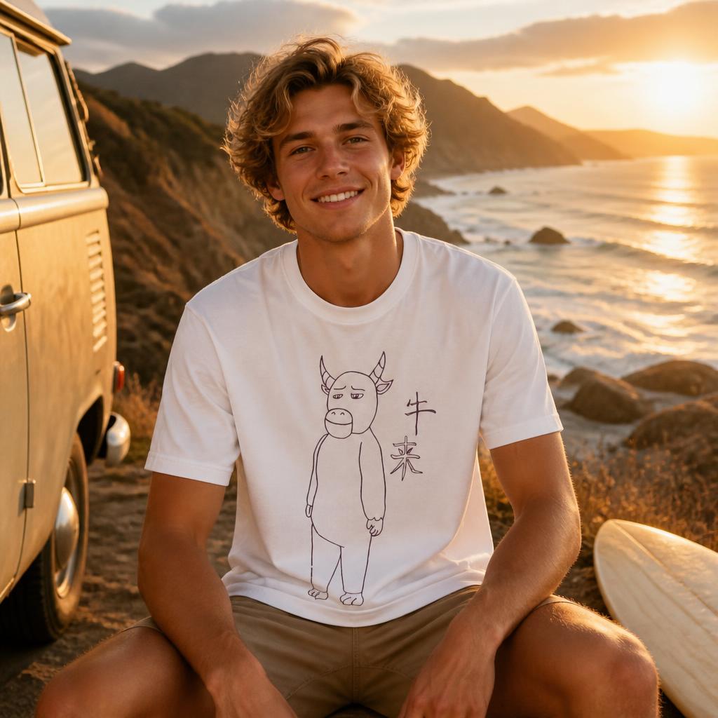 T-Shirt da Uomo Niu Lai con Di - Summer Clothing Drawing recensione e prezzo